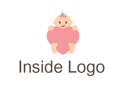 baby with heart childcare logo