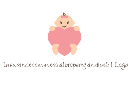 baby with heart childcare logo