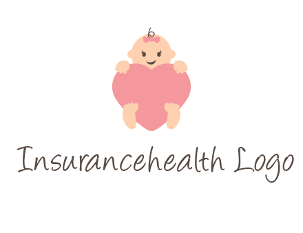 baby with heart childcare logo