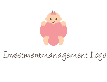 baby with heart childcare logo