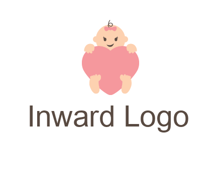 baby with heart childcare logo