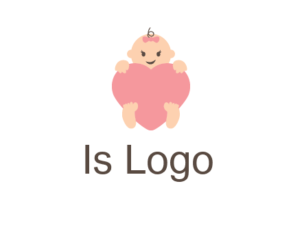 baby with heart childcare logo