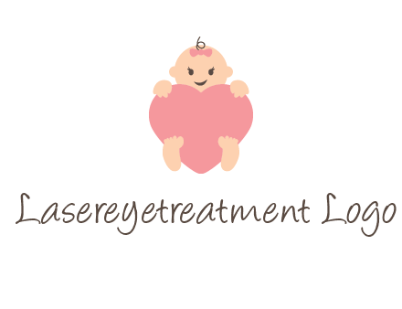 baby with heart childcare logo