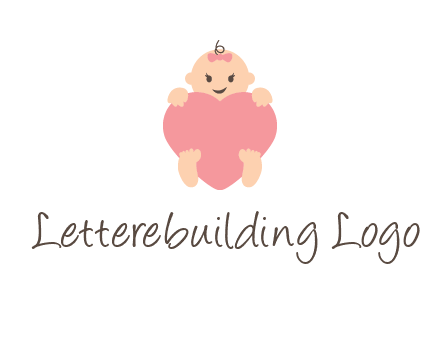 baby with heart childcare logo
