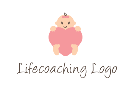 baby with heart childcare logo