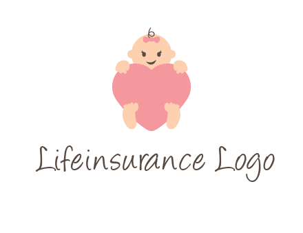 baby with heart childcare logo