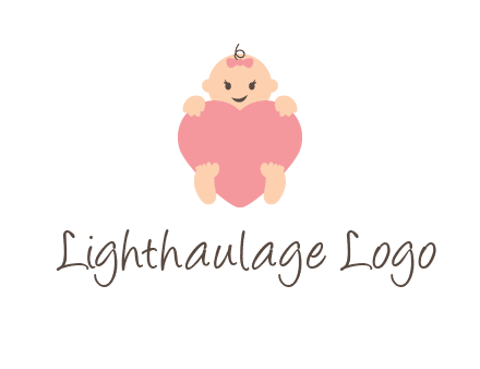 baby with heart childcare logo