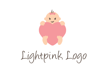 baby with heart childcare logo