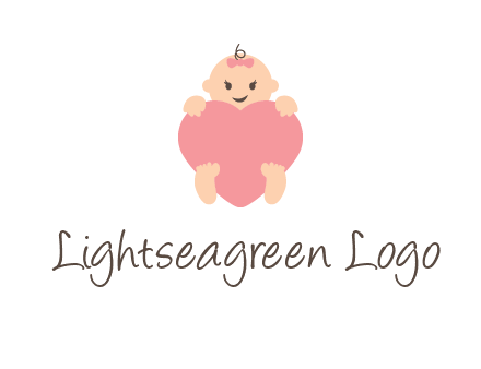 baby with heart childcare logo