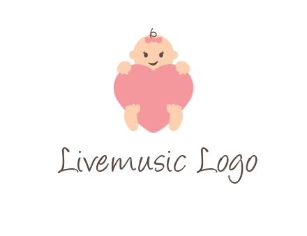 baby with heart childcare logo