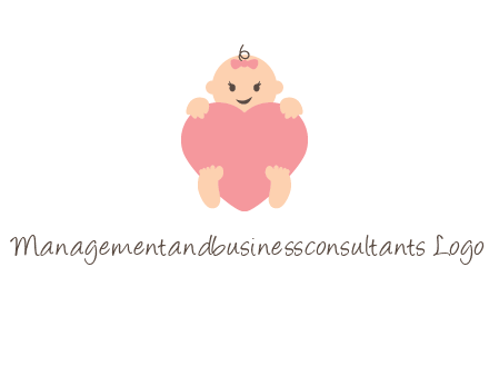 baby with heart childcare logo