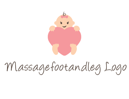 baby with heart childcare logo