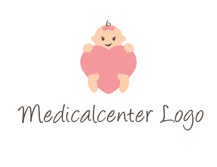 baby with heart childcare logo
