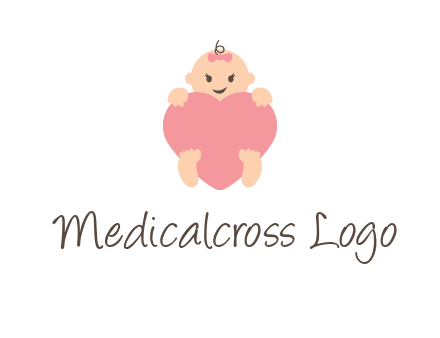baby with heart childcare logo