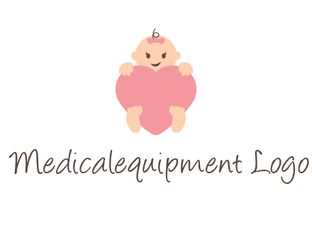baby with heart childcare logo