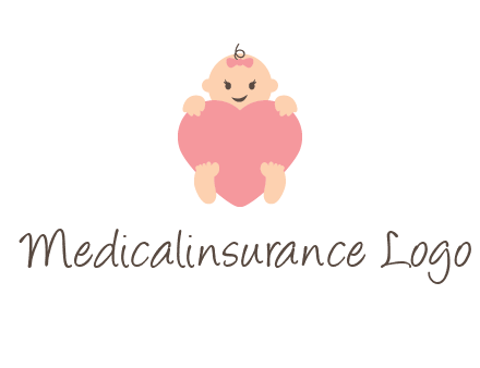 baby with heart childcare logo