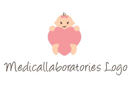 baby with heart childcare logo