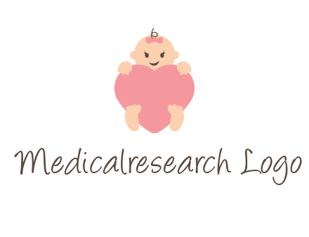 baby with heart childcare logo