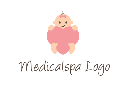 baby with heart childcare logo