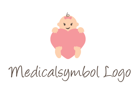 baby with heart childcare logo