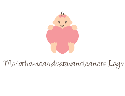 baby with heart childcare logo