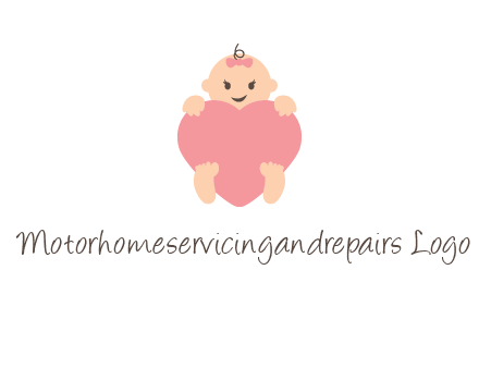 baby with heart childcare logo