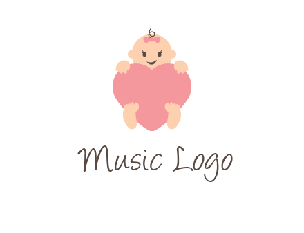 baby with heart childcare logo