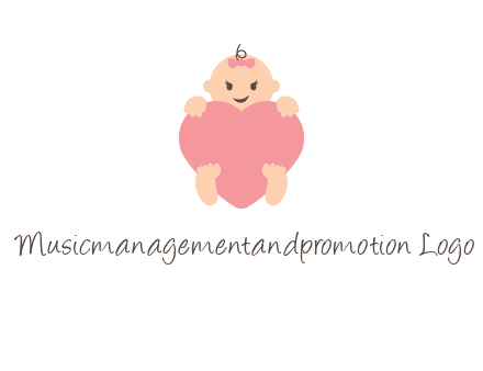 baby with heart childcare logo