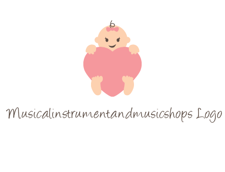 baby with heart childcare logo