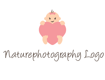 baby with heart childcare logo