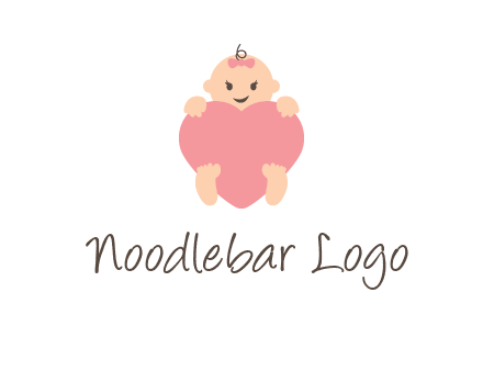 baby with heart childcare logo