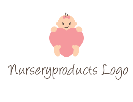 baby with heart childcare logo