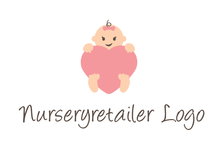 baby with heart childcare logo