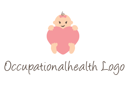 baby with heart childcare logo
