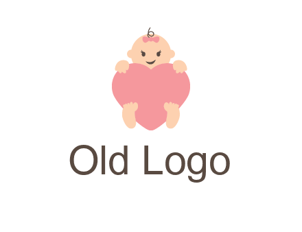 baby with heart childcare logo