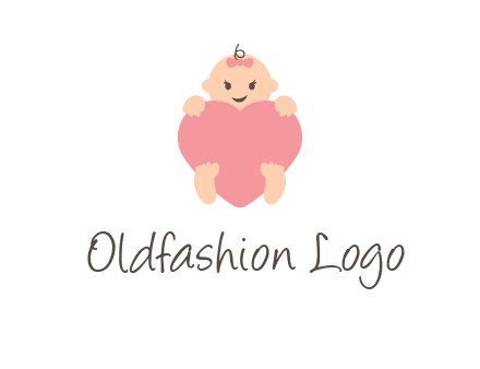 baby with heart childcare logo