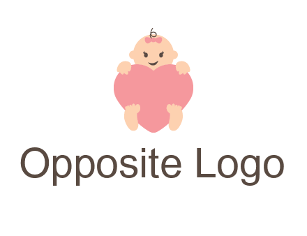 baby with heart childcare logo