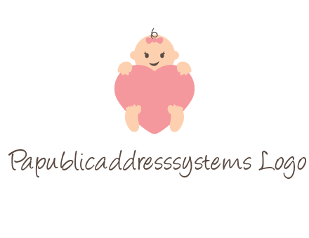baby with heart childcare logo