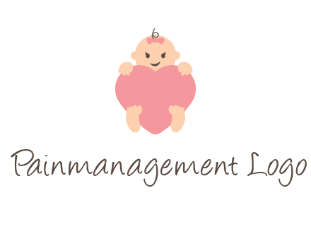 baby with heart childcare logo