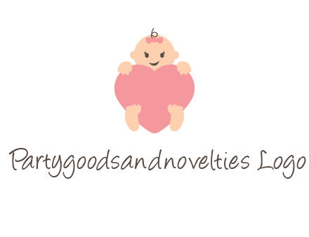 baby with heart childcare logo