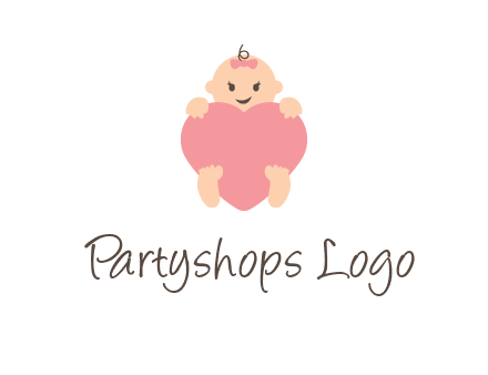 baby with heart childcare logo