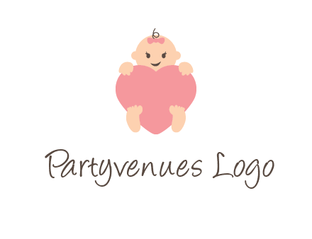 baby with heart childcare logo