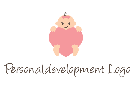 baby with heart childcare logo