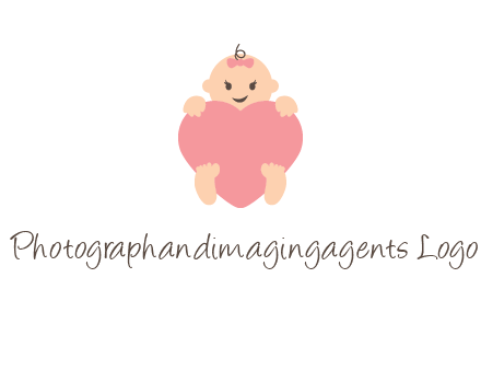 baby with heart childcare logo