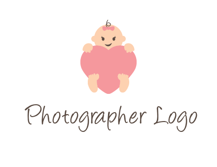 baby with heart childcare logo
