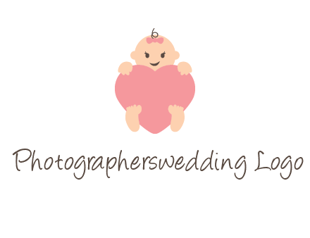 baby with heart childcare logo