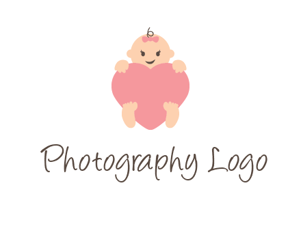 baby with heart childcare logo