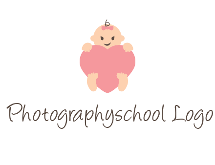 baby with heart childcare logo