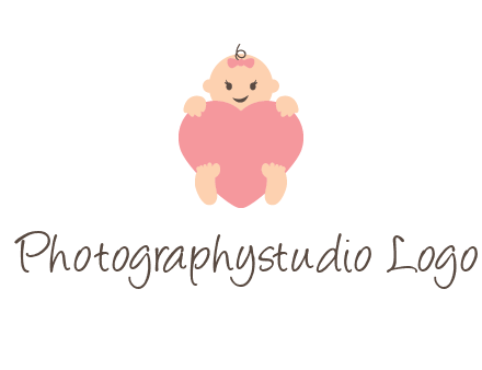 baby with heart childcare logo