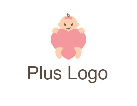 baby with heart childcare logo